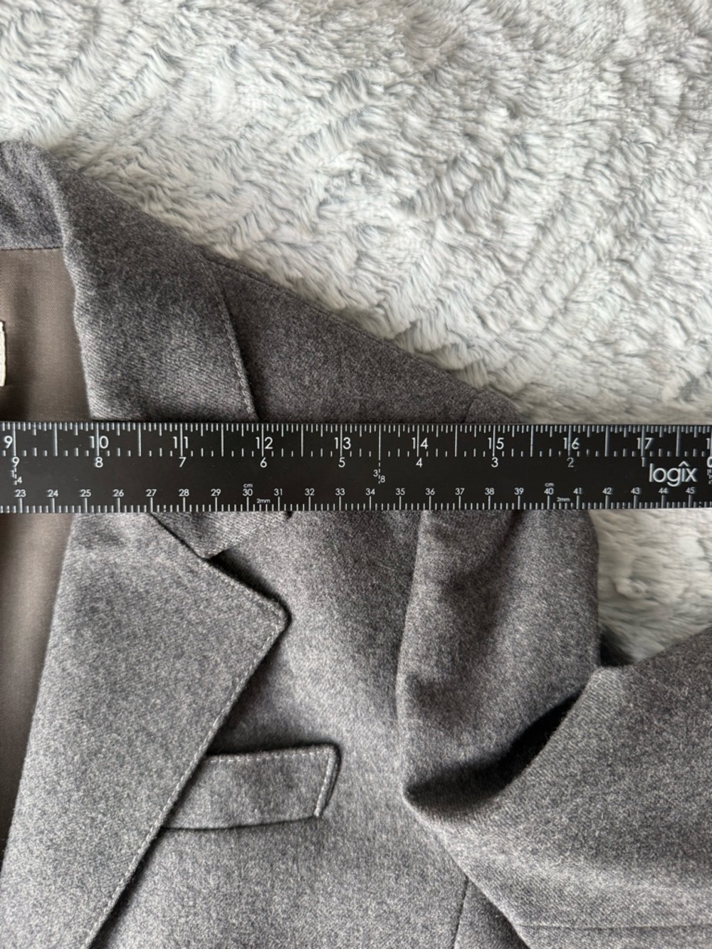 Jones New York Gray Wool Skirt Suit Set Size 8 - Picture 13 of 16